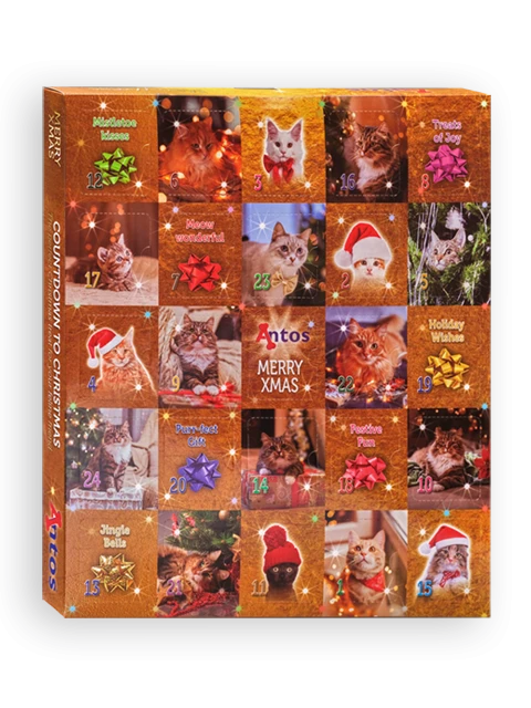 Calendario dell'Avvento natalizio 200 gr - Gatti