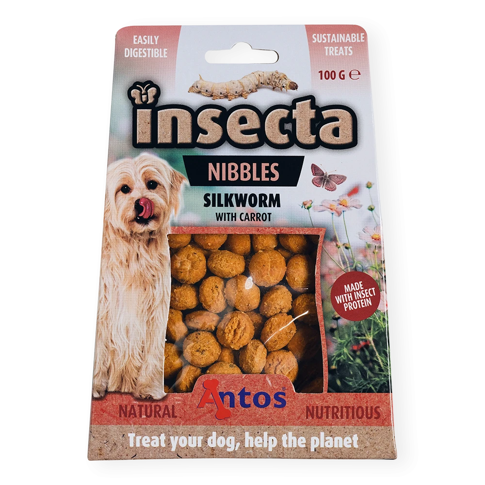 Insecta Nibbles Baco da Seta & Carota 100 gr