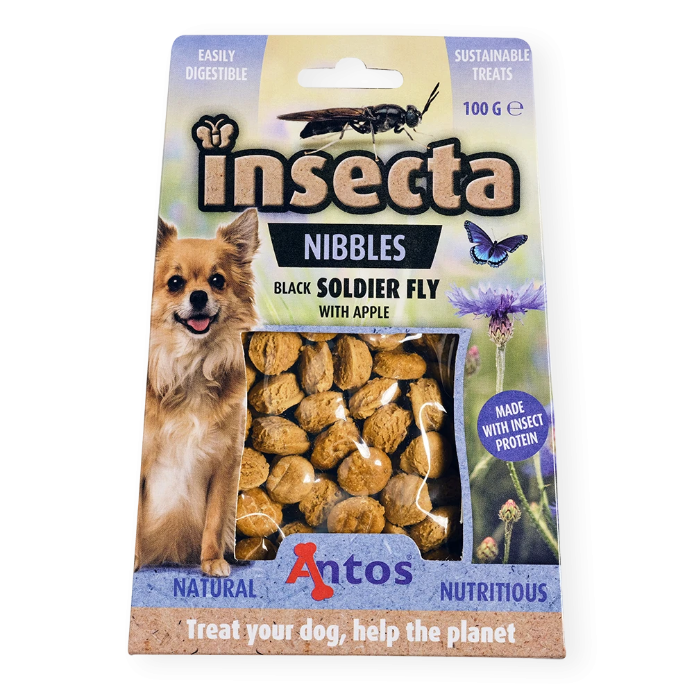 Insecta Nibbles Mosca Soldato Nera & Mela 100 gr