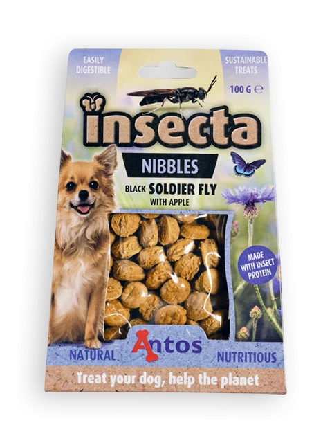 Insecta Nibbles Mosca Soldato Nera & Mela 100 gr