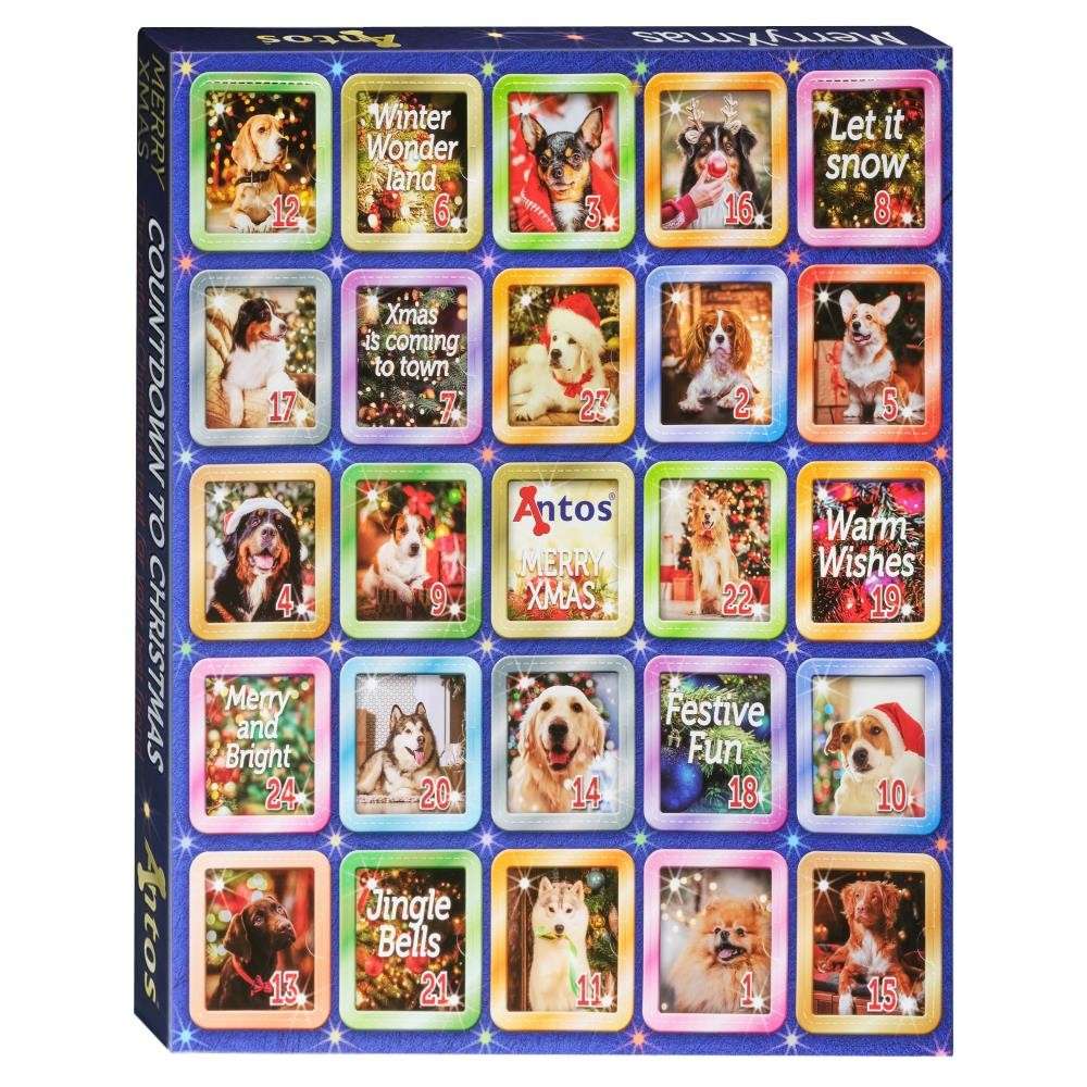 Calendario dell'Avvento natalizio 225 gr - Cani