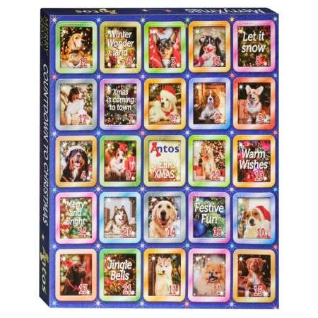 Calendario dell'Avvento natalizio 225 gr - Cani