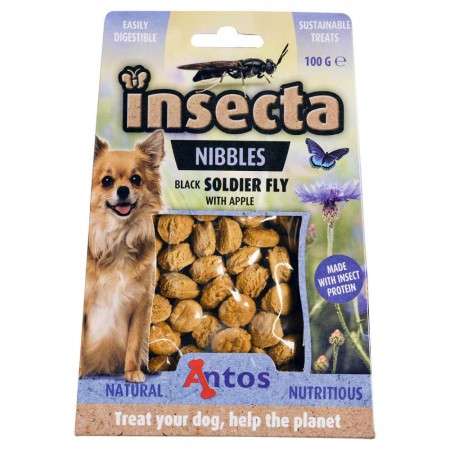 Insecta Nibbles Mosca Soldato Nera & Mela 100 gr