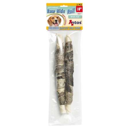 Raw Hide White + Fish Roll 10" 2 pezzi