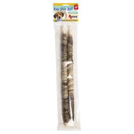 Raw Hide White + Fish Roll 18" 2 pezzi